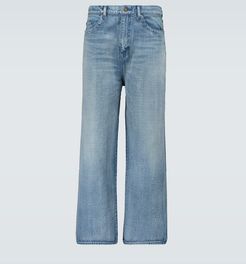 Cropped straight-fit jeans