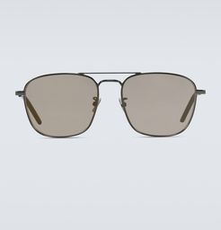Square-frame aviator sunglasses