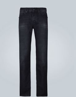 Diagonal Stripe slim-fit jeans