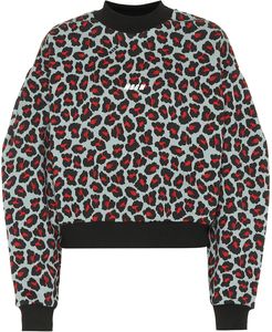 Leopard-print cotton sweatshirt