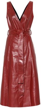Awel leather midi dress