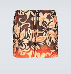 Floral printed swim shorts
