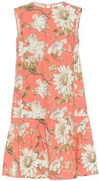 Floral stretch-cotton dress