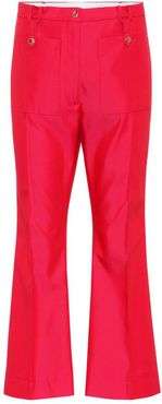 Selene cotton-blend twill trousers