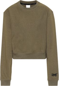 Cropped cotton sweatshirt