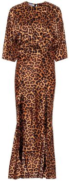 Leopard-print crÃªpe maxi dress