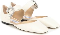 Gin leather ballet flats