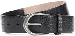 Embellished leather belt