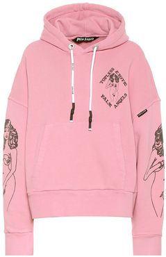 Printed cotton hoodie