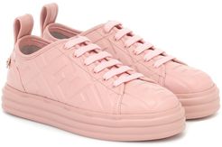 FF embossed leather sneakers