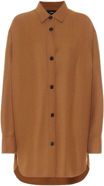 Judi stretch-wool twill shirt