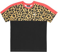 Leopard-print cotton jersey T-shirt