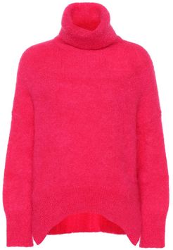 mohair-blend turtleneck sweater