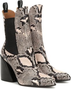 Exclusive to Mytheresa â Wave snake-effect ankle boots