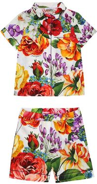 Cotton shirt and shorts set