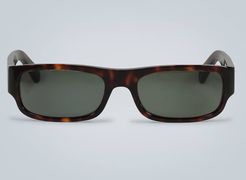 Rectangle frame acetate sunglasses