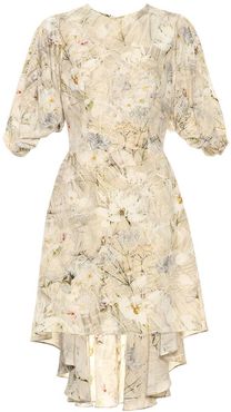 Floral silk minidress