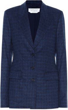 Olga checked wool-blend blazer