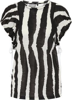 Zebra-print cotton top