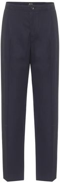 Amalfi cotton-crÃªpe straight pants