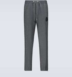 Wool trackpants with ankle zipper