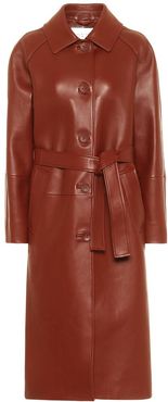 Slow Dance belted leather coat