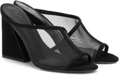 Lathasa suede and mesh sandals