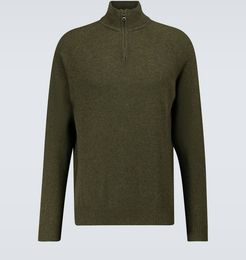 Cashmere half-zipped sweater