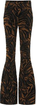 Jacquard high-rise flared pants