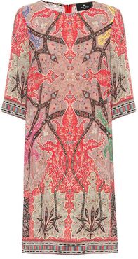 Printed stretch-crÃªpe shift dress