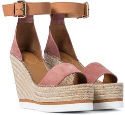 Glyn suede wedge espadrille sandals