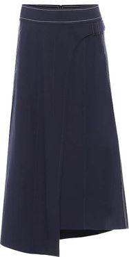 x Woolmark wool-blend skirt