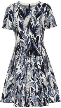 Printed fit-and-flare minidress