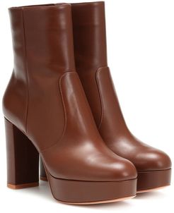 Leather ankle boots