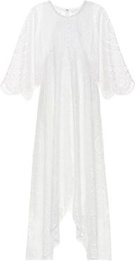 Lace cotton-blend maxi dress