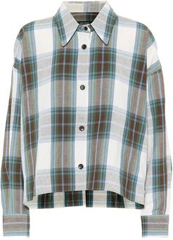 Macao plaid cotton and linen shirt