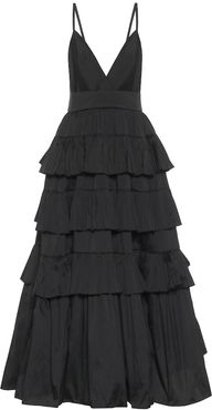 Tiered taffeta gown