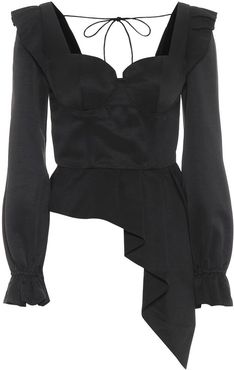 Asymmetrical peplum top