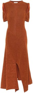 Cotton-blend knit maxi dress