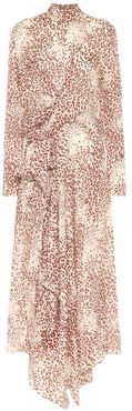 Abia leopard-print silk midi dress