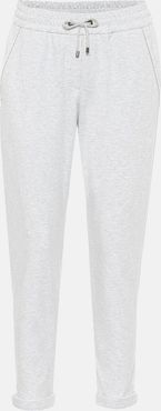 Stretch-cotton trackpants