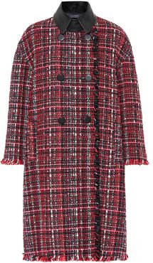 Tweed wool-blend coat