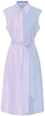 Sleeveless striped cotton dress