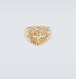 Star gold vermeil seal ring