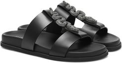 Maison Snake embellished leather sandals