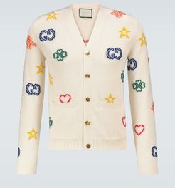 Symbols jacquard cardigan