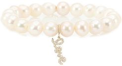 Love 14kt yellow gold, pearl and diamond bracelet