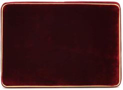 The Square Compact velvet clutch