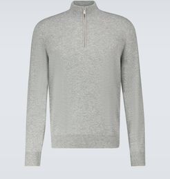 Half-zipped cashmere sweater
