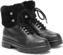 Harish shearling and leather boots